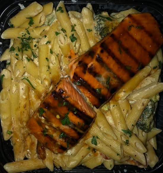 Salmon Pasta.