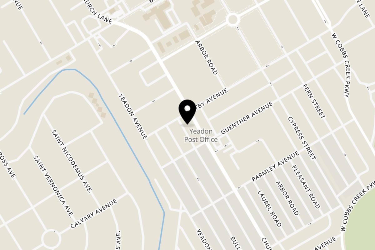 Map showing the location of Coconut Breeze Cuisine on 708 Church Ln in Lansdowne